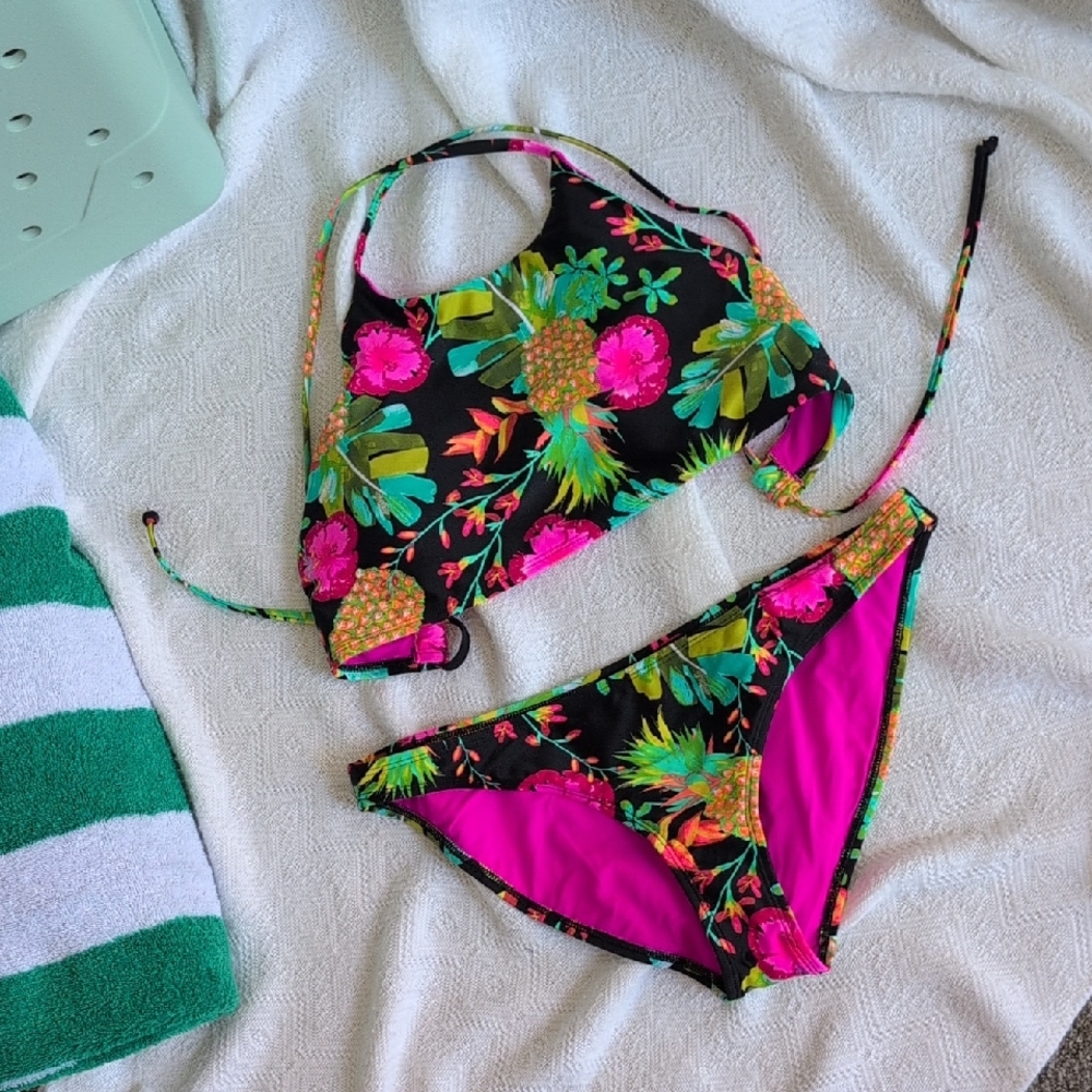 Body Glove Pink and Green Bikini